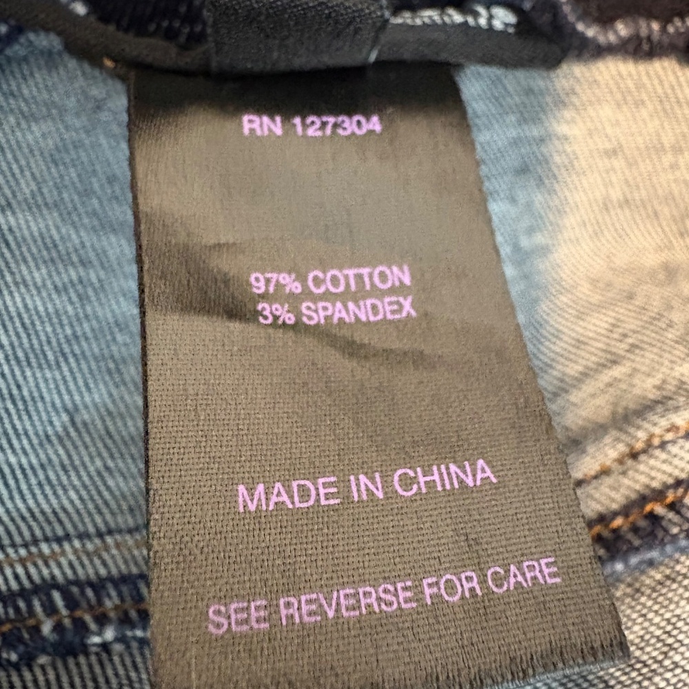 Slimsation By Multiples Dark Blue Cropped Jeans with Frayed Hem - Picture 10 of 12